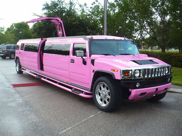 New Smyrna Beach Pink Hummer Limo 